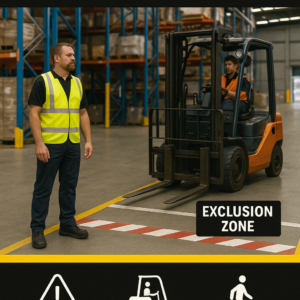 Forklifts kill. Keep 3 metres away.